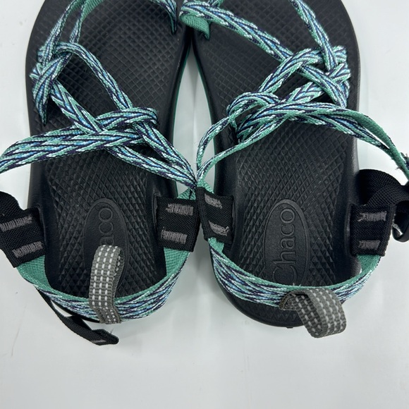 CHACO Girl’s Tribal Blue and Green Print Sandals Size 2 NWT - Picture 13 of 16